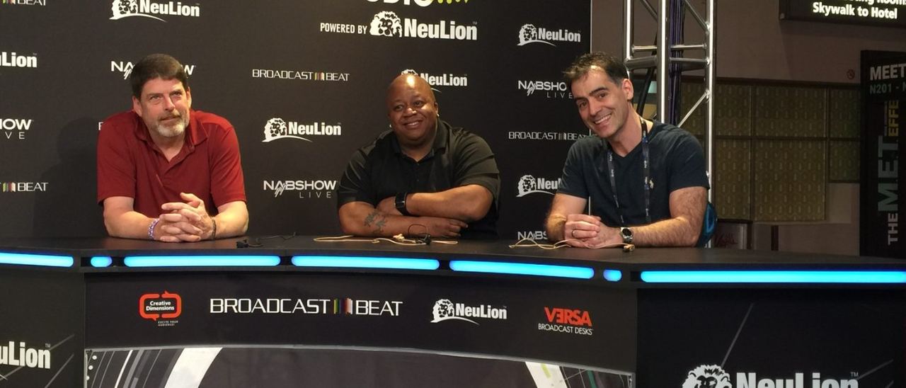 On set at NAB Show Live broadcast studio